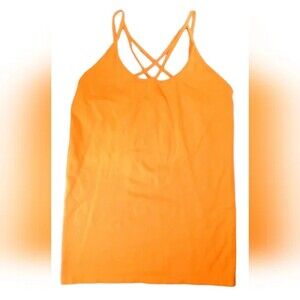 Zenana Outfitters gold tank top Womens M/L strappy criss cross front stretchy